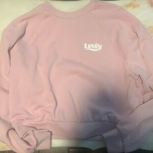 I am selling a cute baby pink cropped crew neck!!